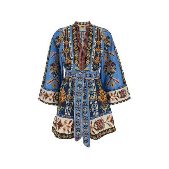 Farm Rio Women Embroidered Tapestry Mini Dress - Picture 4 of 6